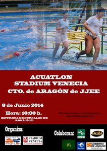 [JJ.EE.] Acuatlón Stadium Venecia. Campeonato de Aragón de Acuatlón Escolar.