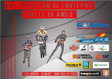 XVI Triatlón de Invierno Valle de Ansó. Cto. de Aragón y de Madrid de Triatlón de Invierno 2016.