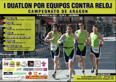 Todo listo para el I Duatlón Contrarreloj Leciñena - Campeonato de Aragón de Duatlón Contrarreloj