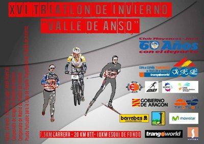 XVI Triatlón de Invierno Valle de Ansó. Cto. de Aragón y de Madrid de Triatlón de Invierno 2016.