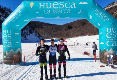 Enara Oronoz y Peio Osoro revalidan el título de campeones de España de Triatlón de Invierno