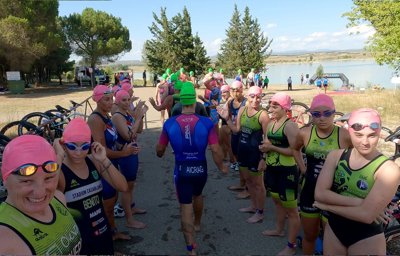 Susana Luaces y Pablo Capapé campeones de Aragón de Triatlón Supersprint 2023