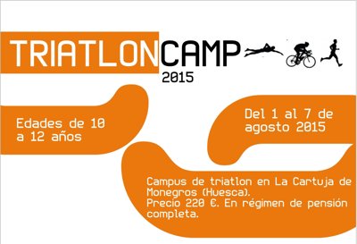 Cartuja de Monegros acogerá una nueva edición del Triatlón Camp para escolares