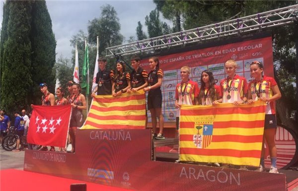 Aragón finaliza en cuarta posición en el Campeonato de España de Triatlón Escolar 2024